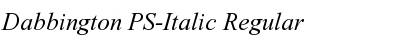 Download Dabbington PS-Italic Font