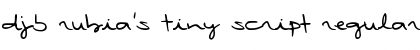 Download DJB Rubia's Tiny Script Font