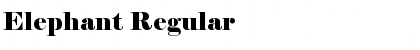 Elephant Regular Font