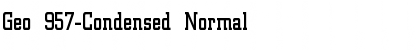 Geo 957-Condensed Normal Font