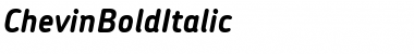 ChevinBoldItalic Regular Font