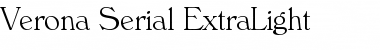 Verona-Serial-ExtraLight Extra Light Font