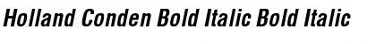 Holland Conden Bold Italic Bold Italic Font