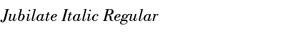 Jubilate Italic Regular Font