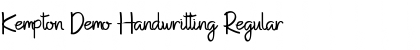 Kempton Demo Handwritting Regular Font