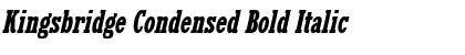 Kingsbridge Condensed Bold Italic Font