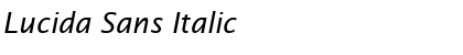 Lucida Sans Italic Font