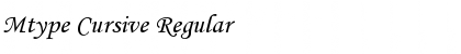 Mtype Cursive Font