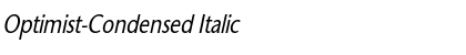 Optimist-Condensed Italic Font