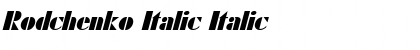 Rodchenko Italic Italic Font