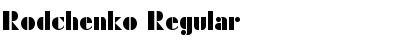 Rodchenko Regular Font