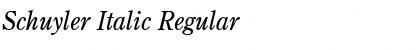 Download Schuyler Italic Font