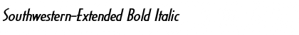 Southwestern-Extended Bold Italic Font