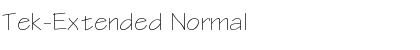 Tek-Extended Normal Font