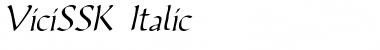 ViciSSK Italic Font