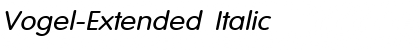 Vogel-Extended Italic Font