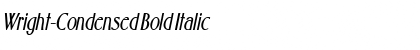 Wright-Condensed Bold Italic Font