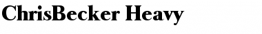 ChrisBecker-Heavy Regular Font