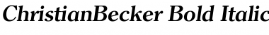 ChristianBecker Bold Italic Font