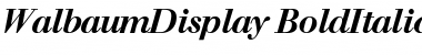 WalbaumDisplay BoldItalic Font