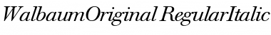 WalbaumOriginal RegularItalic Font