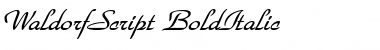 WaldorfScript BoldItalic Font