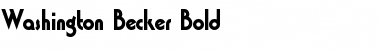 Washington Becker Bold Font