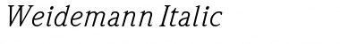 Weidemann Italic Font