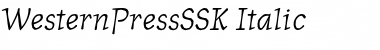 WesternPressSSK Italic Font