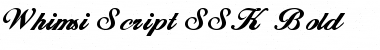 Whimsi Script SSK Bold Font