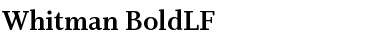 Whitman-BoldLF Font