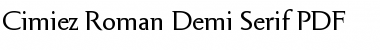 Cimiez Demi Serif Roman Font