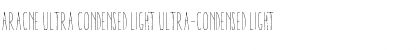 Download Aracne Ultra Condensed Light Font