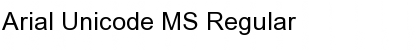 Arial Unicode MS Regular Font