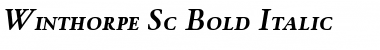 Winthorpe SmallCaps Bold Italic Font