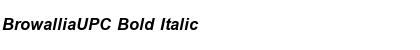 BrowalliaUPC Bold Italic Font