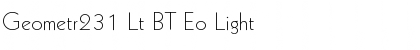 Download Geometr231 Lt BT Eo Font