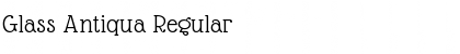 Glass Antiqua Font