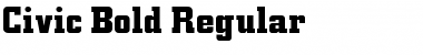 Civic Bold Regular Font