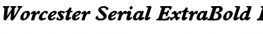 Worcester-Serial-ExtraBold RegularItalic Font