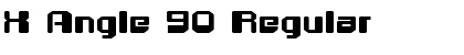 X Angle 90 Regular Font