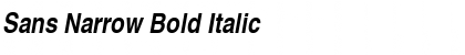 Sans Narrow Bold Italic Font