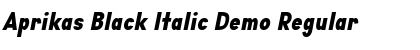 Download Aprikas Black Italic Demo Font