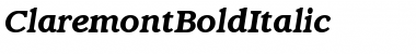 ClaremontBoldItalic Roman Font