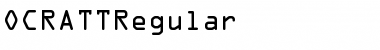 OCRATTRegular Regular Font