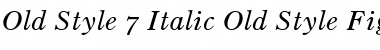 OldStyle 7 SC Italic Font