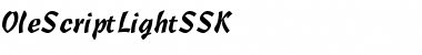 OleScriptLightSSK Regular Font