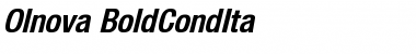 Olnova-BoldCondIta Regular Font