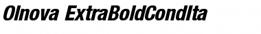 Olnova-ExtraBoldCondIta Regular Font