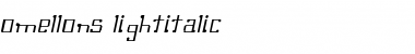 Omellons LightItalic Font